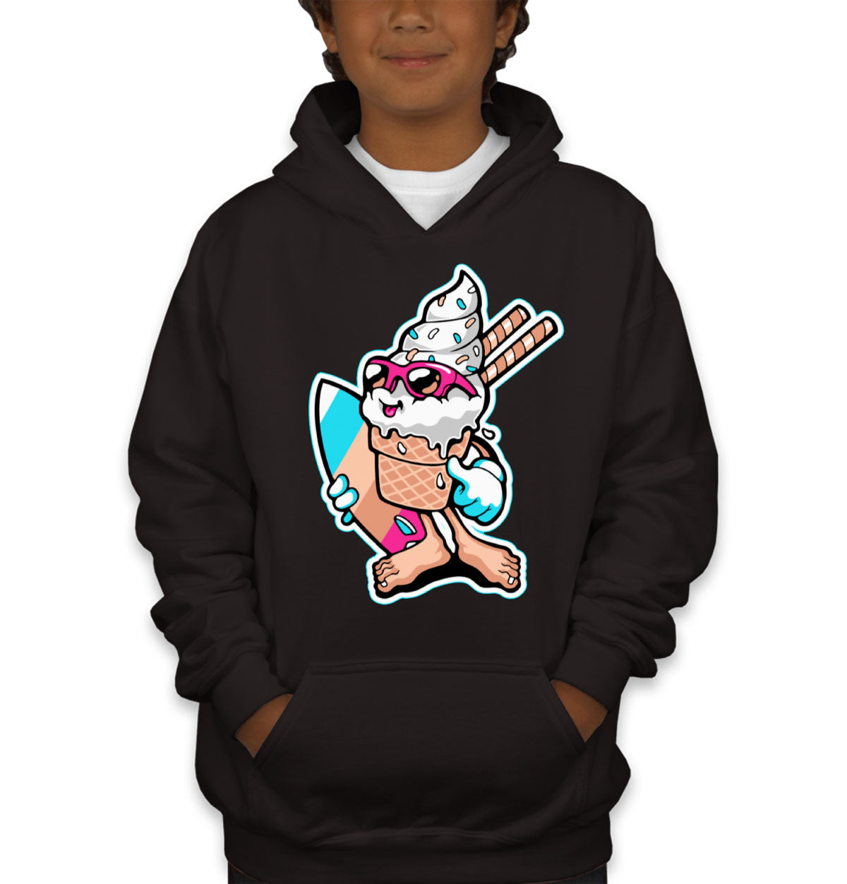 Ice Cream Surfer Youth Hoodie