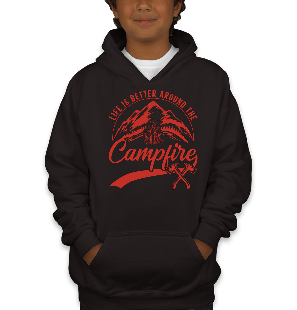 Life Is Better Around The Campfire Youth Hoodie