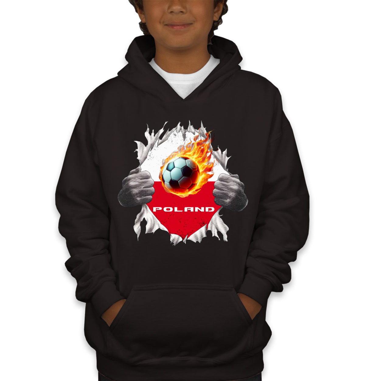 Poland Euro Cup Soccer Football Youth Hoodie