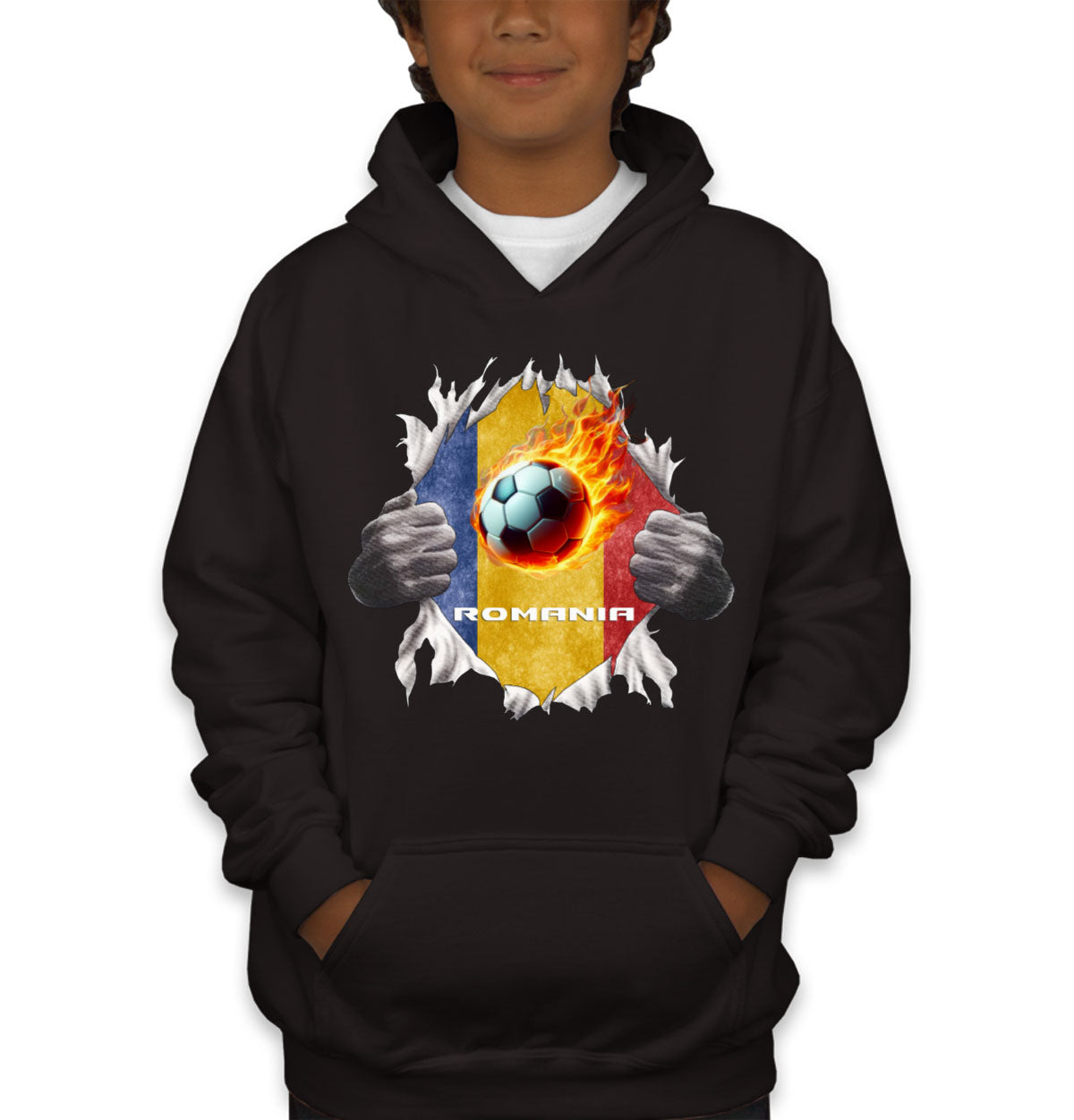 Romania Euro Cup Soccer Football Youth Hoodie