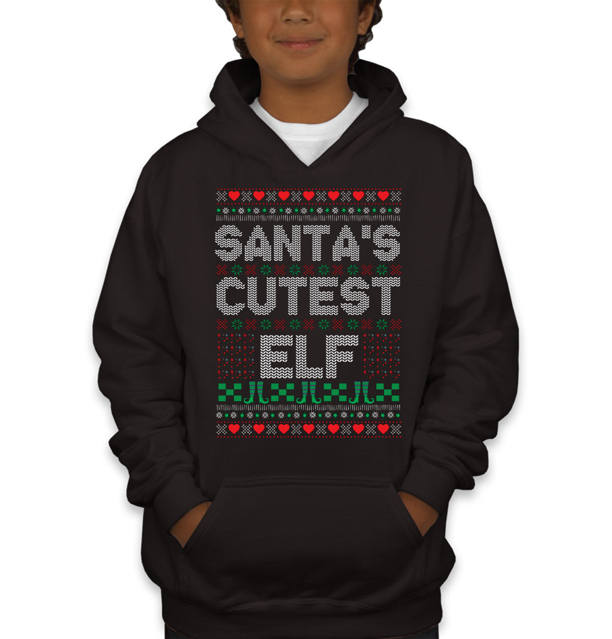 Santa's Cutest Elf Youth Hoodie