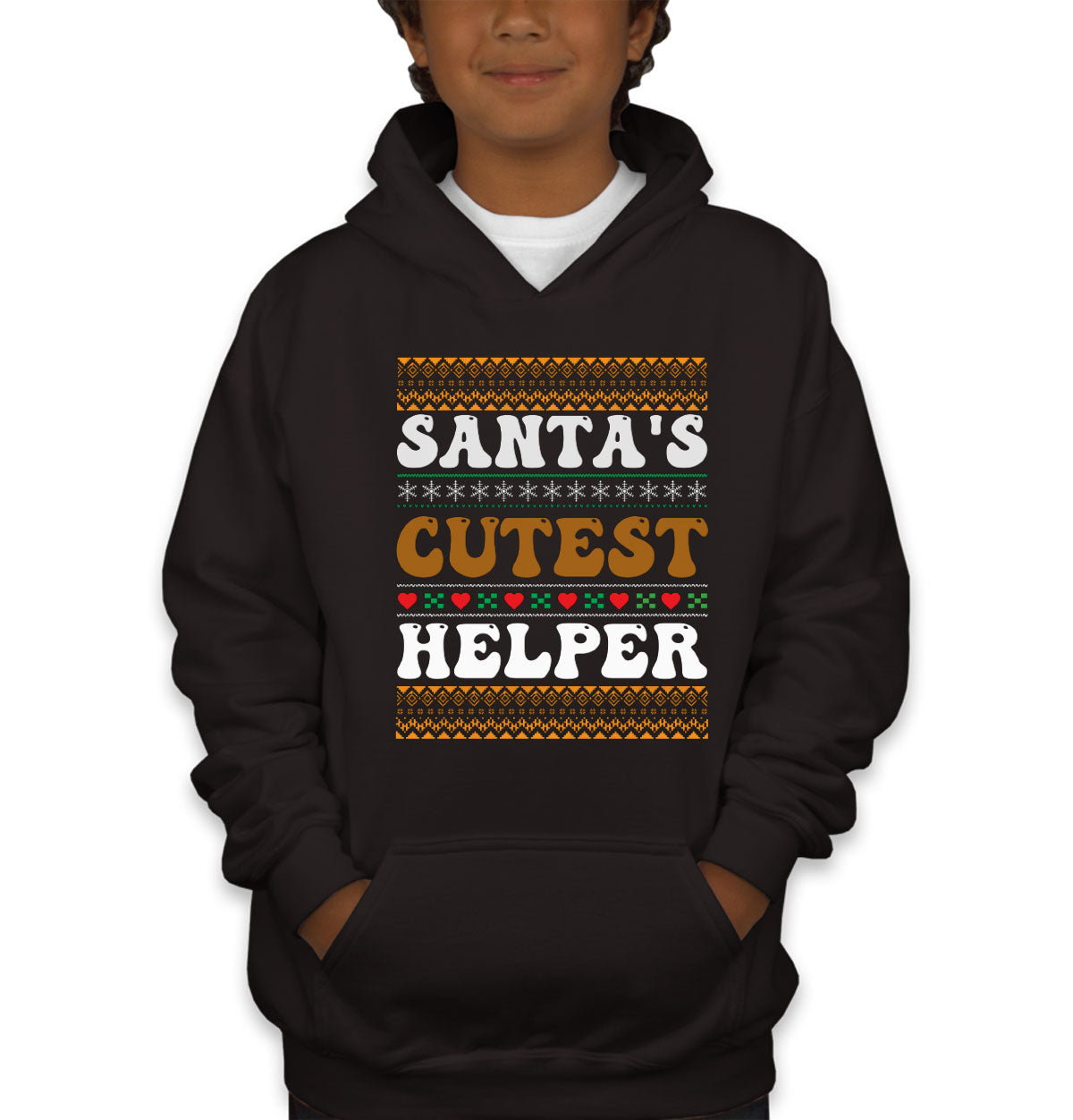 Santa's Cutest Helper Youth Hoodie