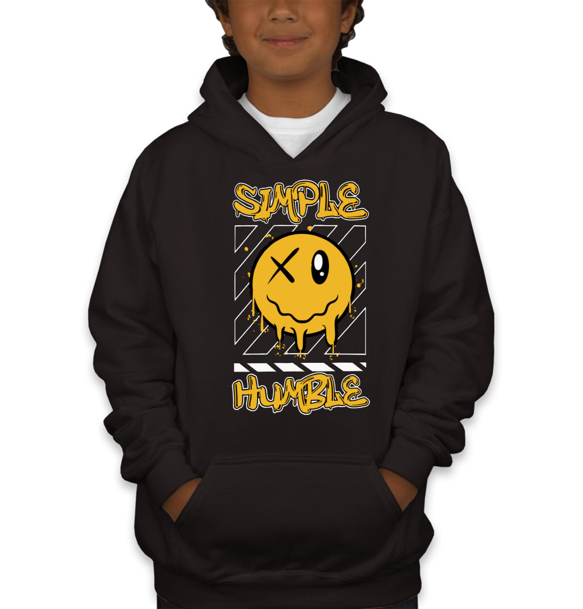 Simple Humble Emoji Face Youth Hoodie