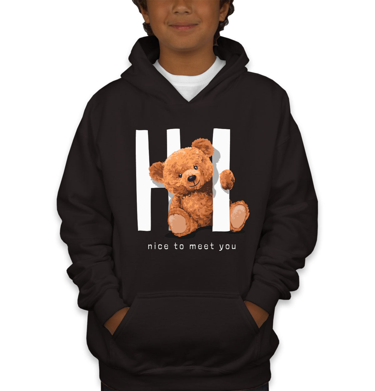 Teddy Bear Hi Youth Hoodie