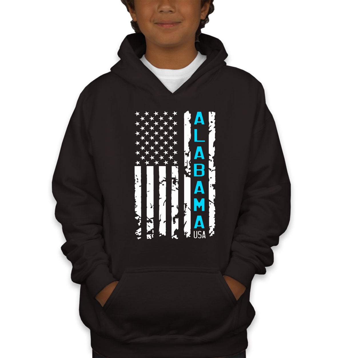 Alabama American Flag Youth Hoodie