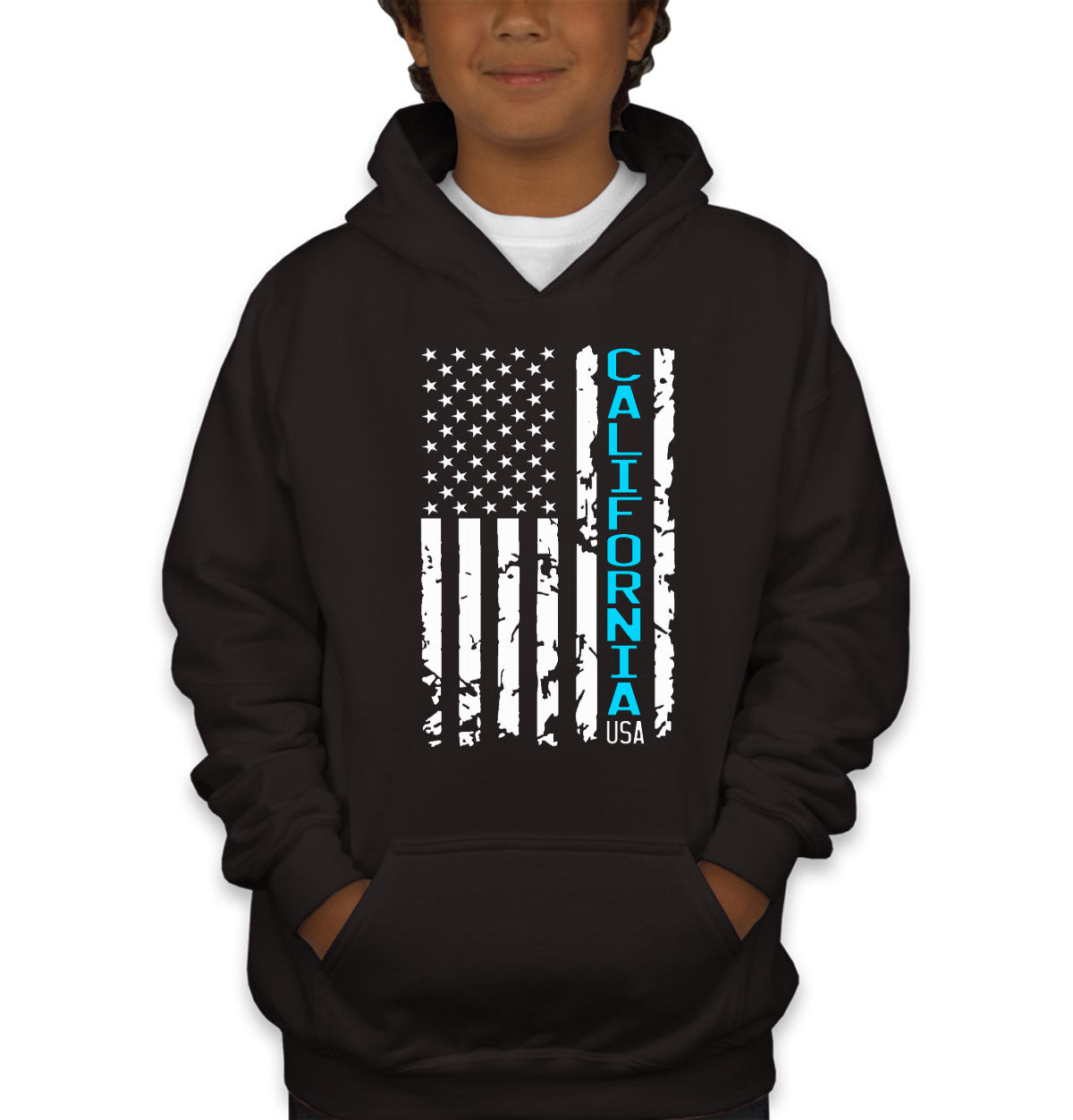 California American Flag Youth Hoodie