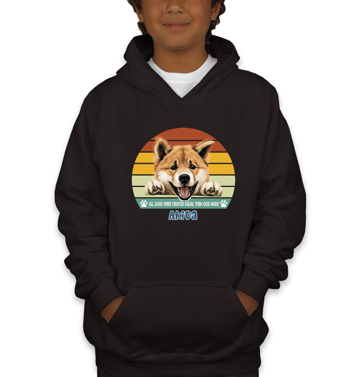 All Dogs Were Created Equal Akita Youth Hoodie