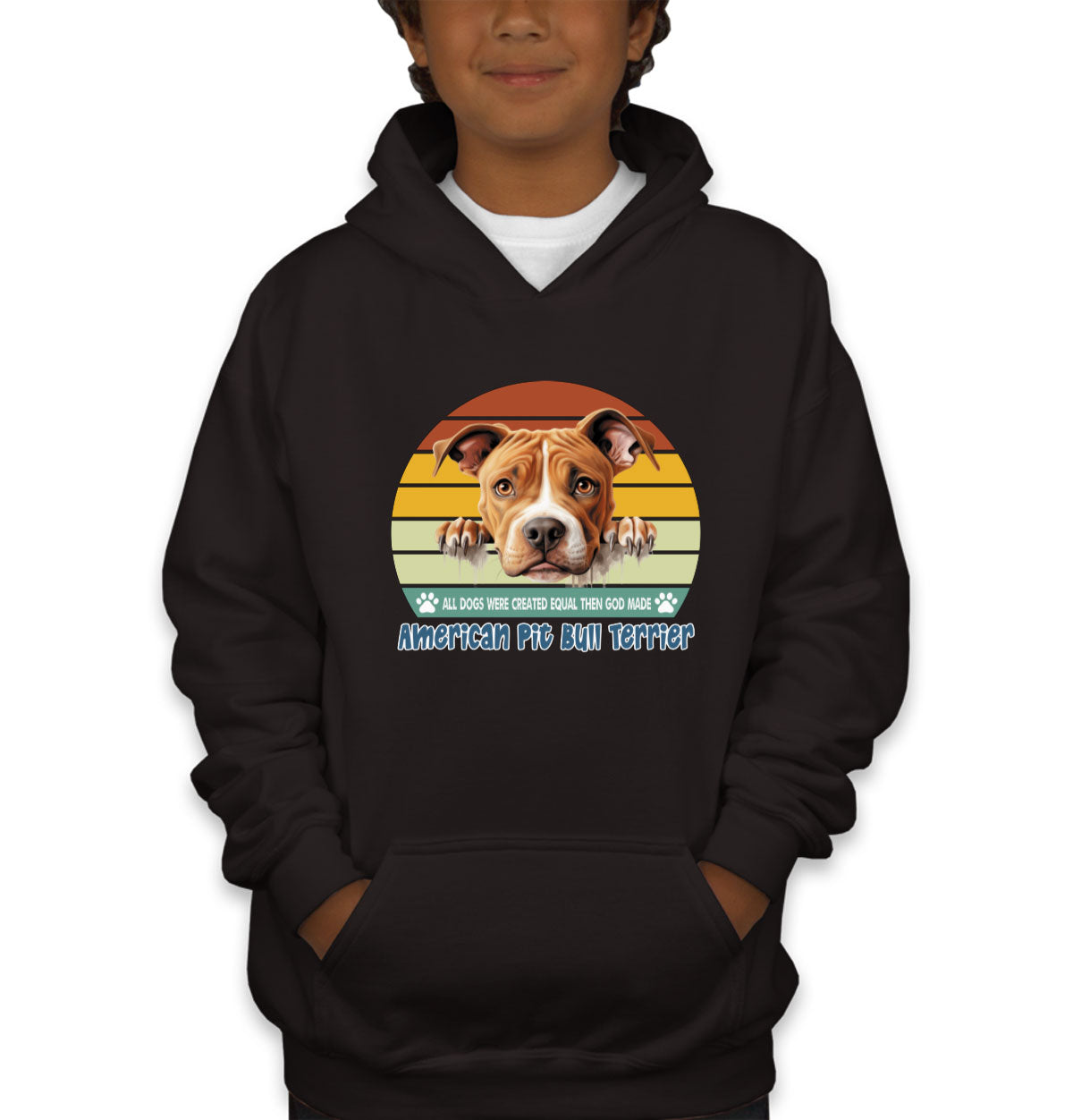 All Dogs Were Created Equal American Pitbull Youth Hoodie