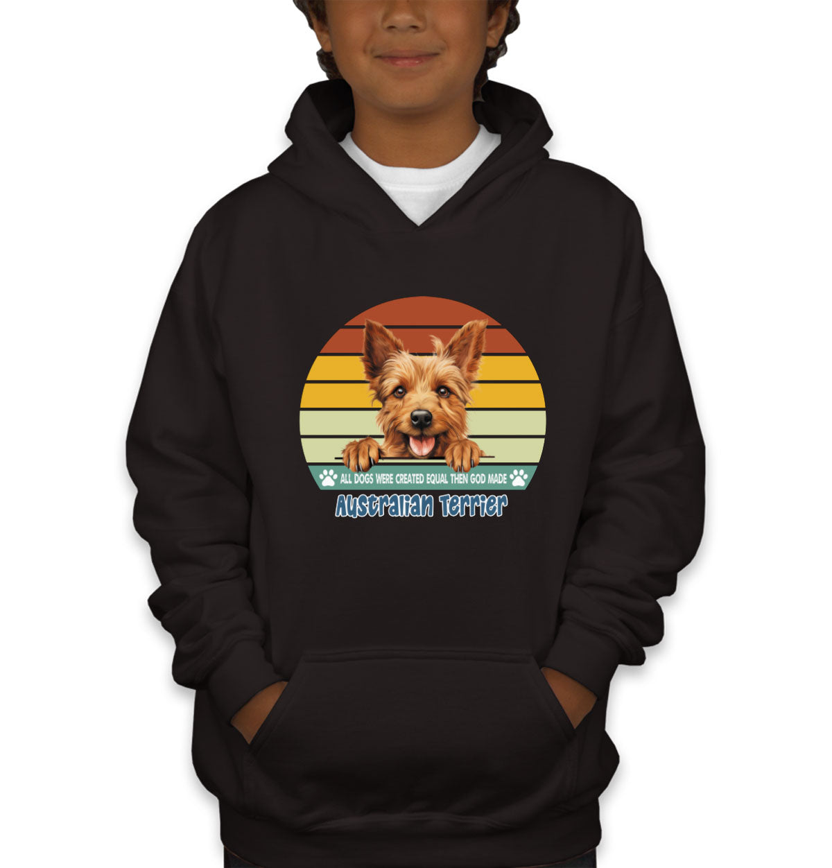 All Dogs Were Created Equal Australian Terrier Youth Hoodie