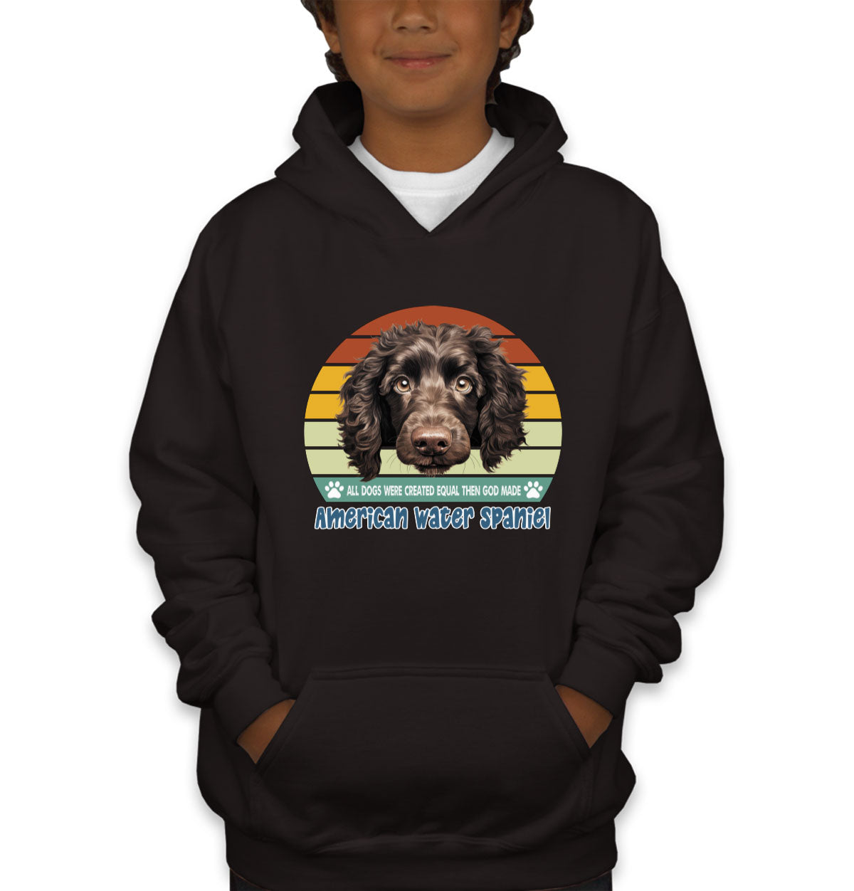 All Dogs Were Created Equal American Water Spaniel Youth Hoodie