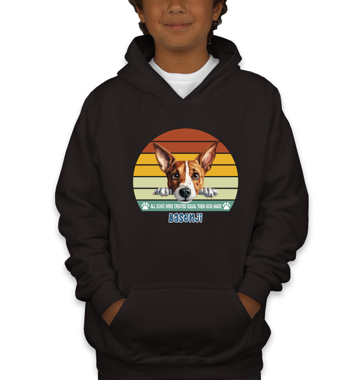 All Dogs Were Created Equal Basenji Youth Hoodie