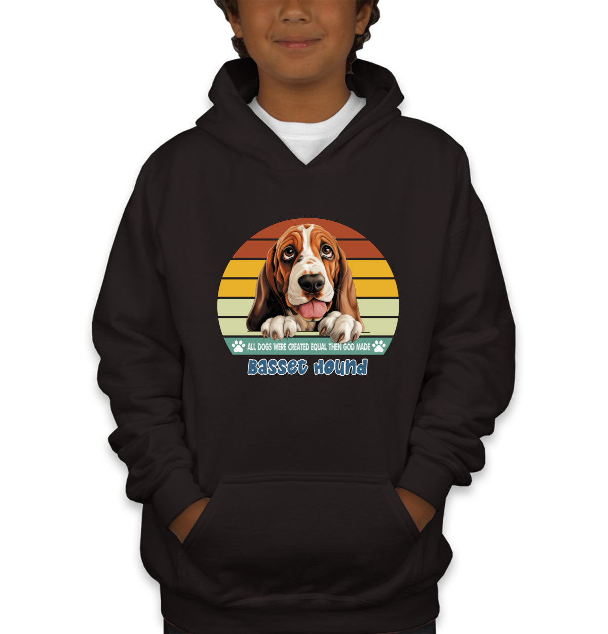 All Dogs Were Created Equal Basset Hound Youth Hoodie