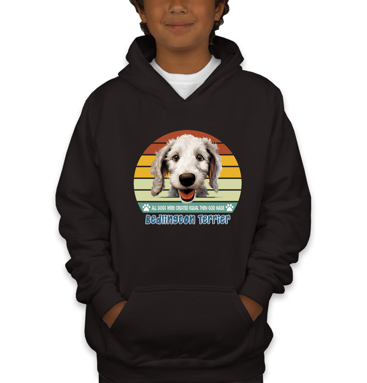 All Dogs Were Created Equal Bedlington Terrier Youth Hoodie