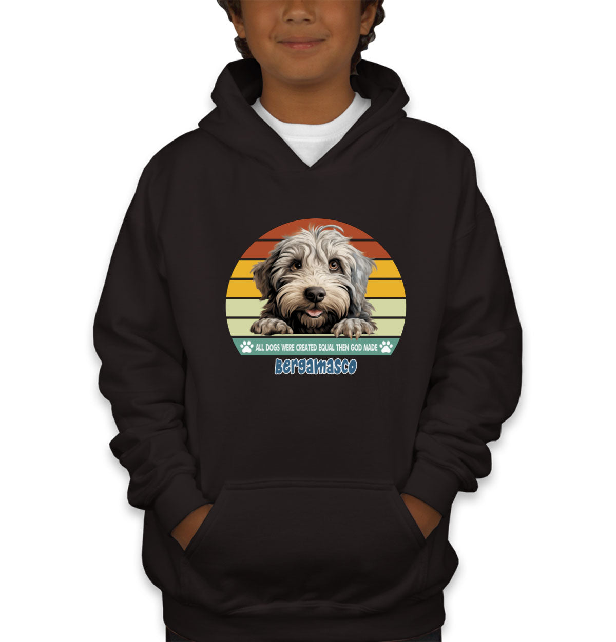 All Dogs Were Created Equal Bergamasco Youth Hoodie