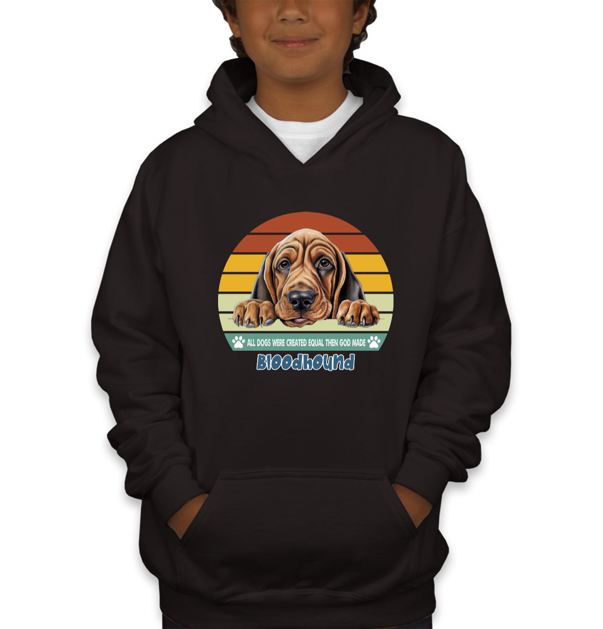 All Dogs Were Created Equal Bloodhound Youth Hoodie