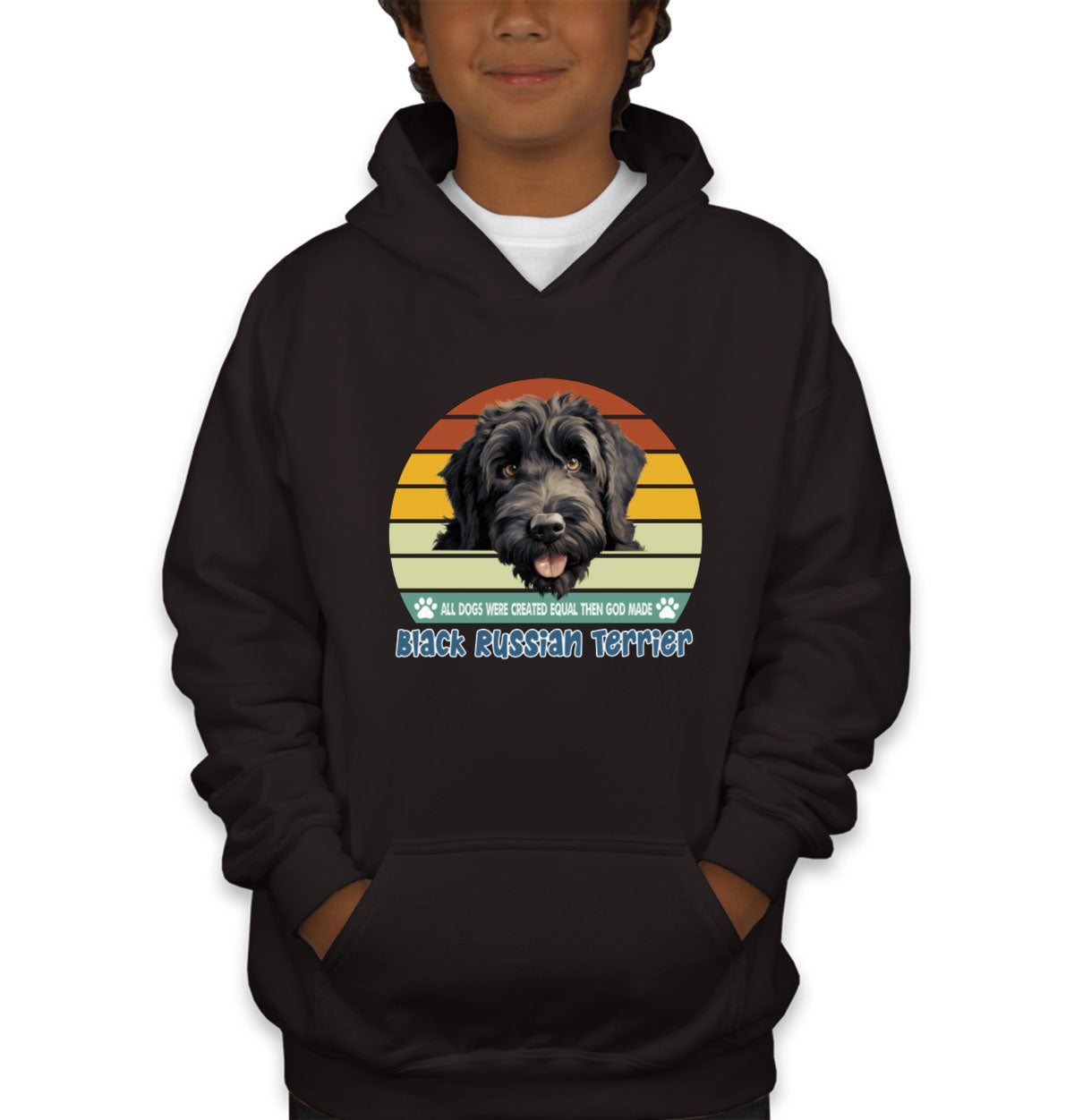 All Dogs Were Created Equal Black Russian Terrier Youth Hoodie