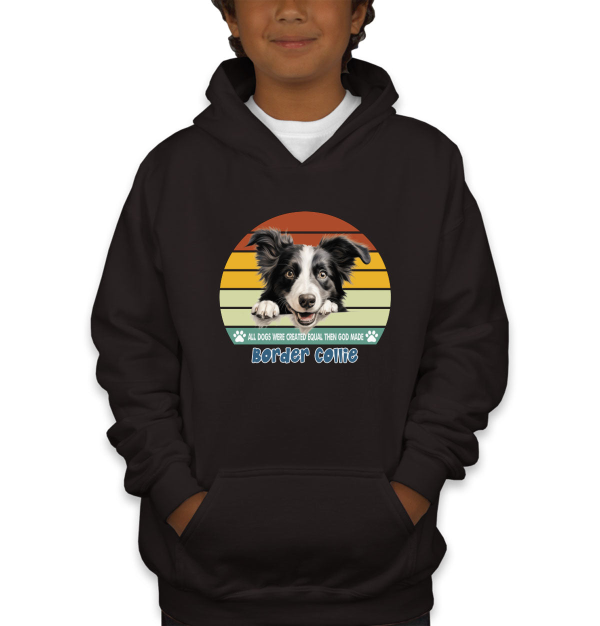 All Dogs Were Created Equal Border Collie Youth Hoodie