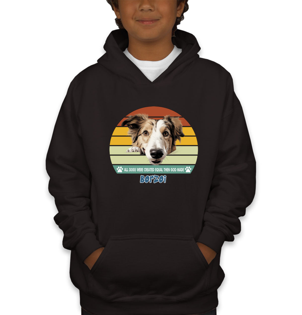 All Dogs Were Created Equal Borzoi Youth Hoodie