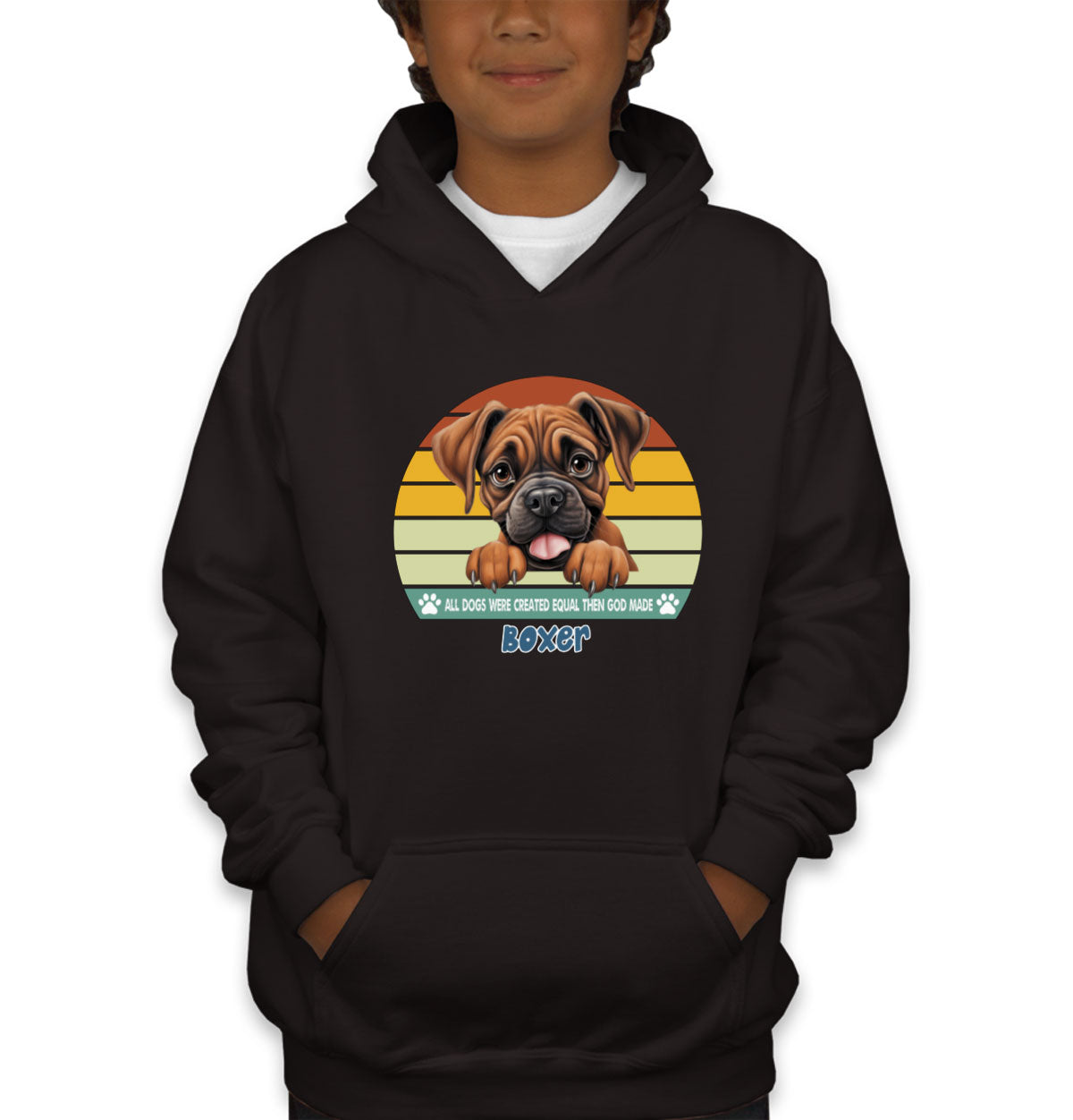 All Dogs Were Created Equal Boxer Youth Hoodie