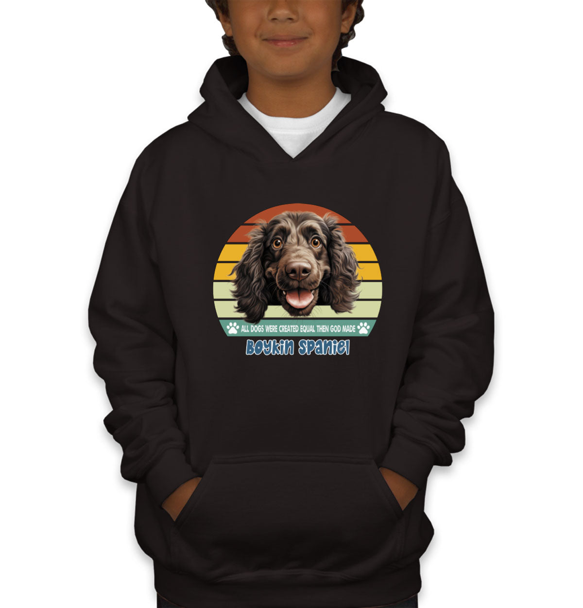 All Dogs Were Created Equal Boykin Spaniel Youth Hoodie