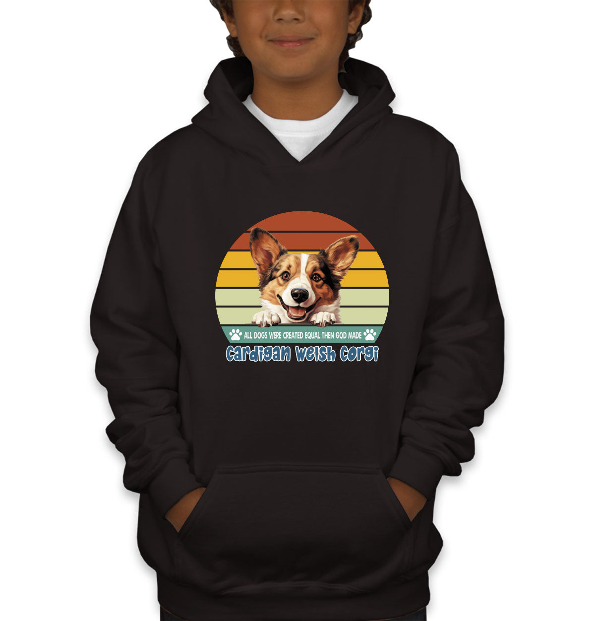 All Dogs Were Created Equal Cardigan Welsh Corgi Youth Hoodie