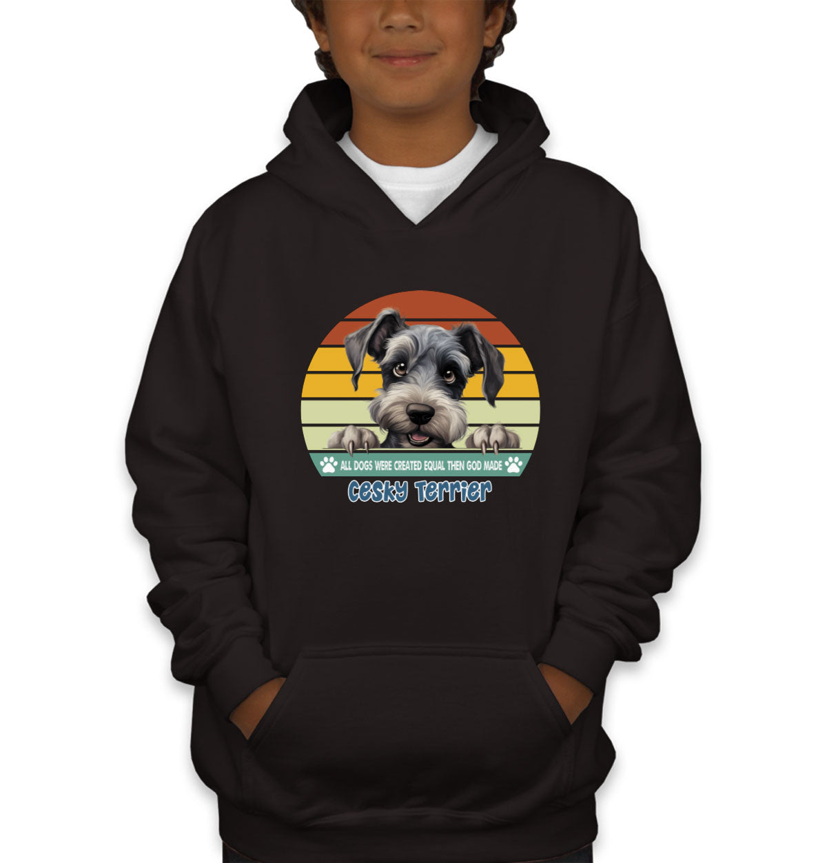 All Dogs Were Created Equal Cesky Terrier Youth Hoodie