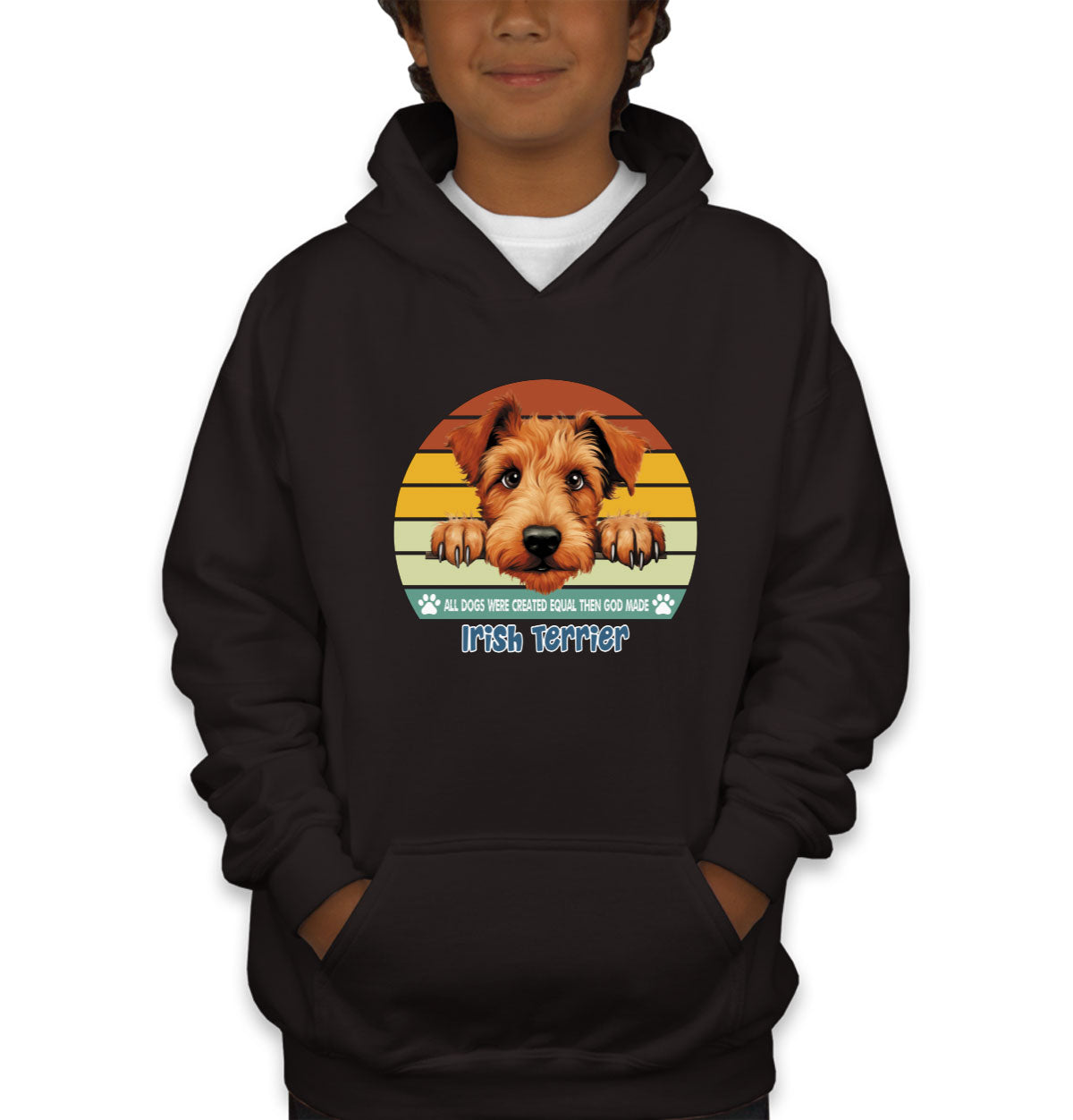 All Dogs Were Created Equal Irish Terrier Youth Hoodie