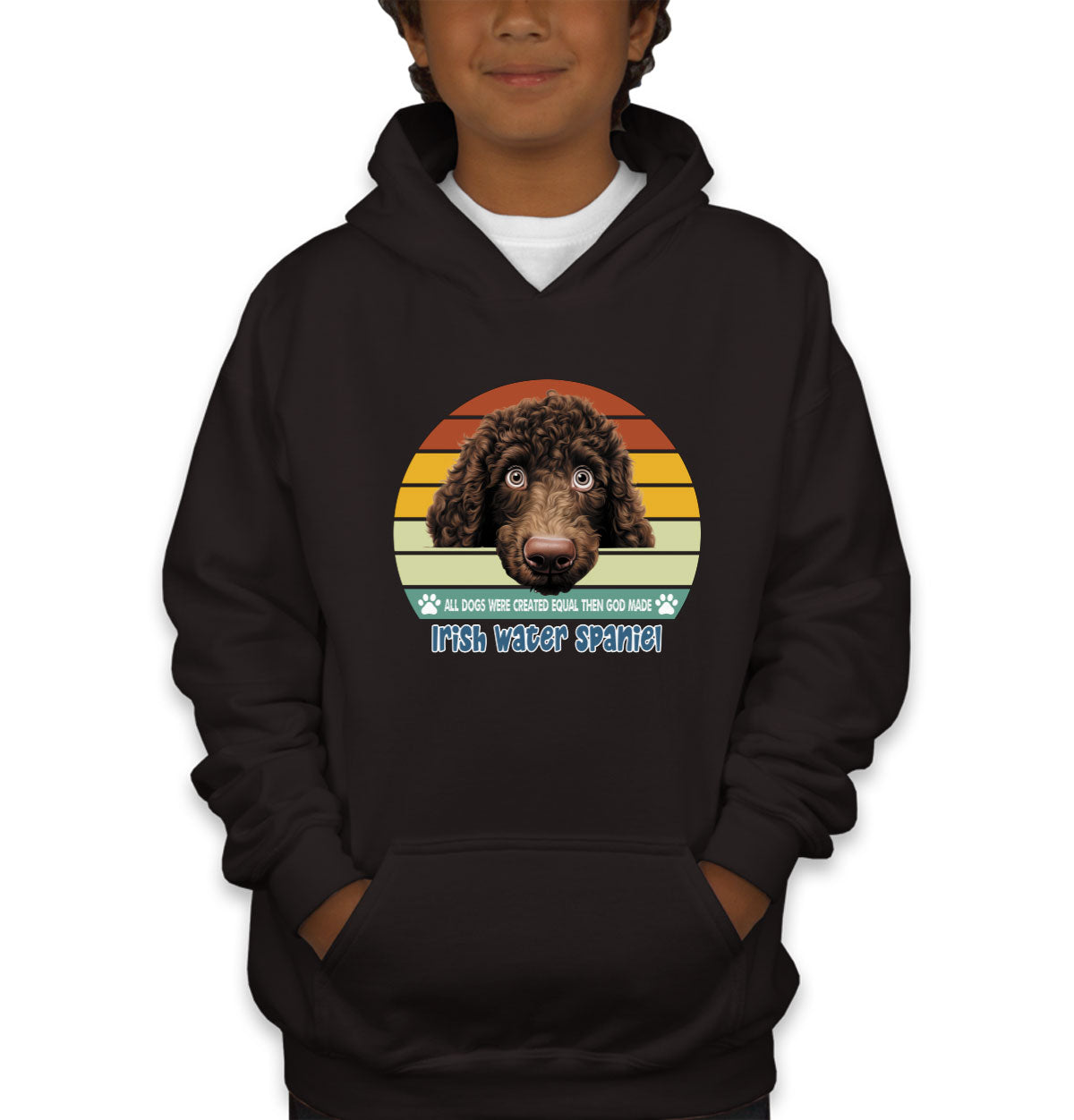 All Dogs Were Created Equal Irish Water Spaniel Youth Hoodie