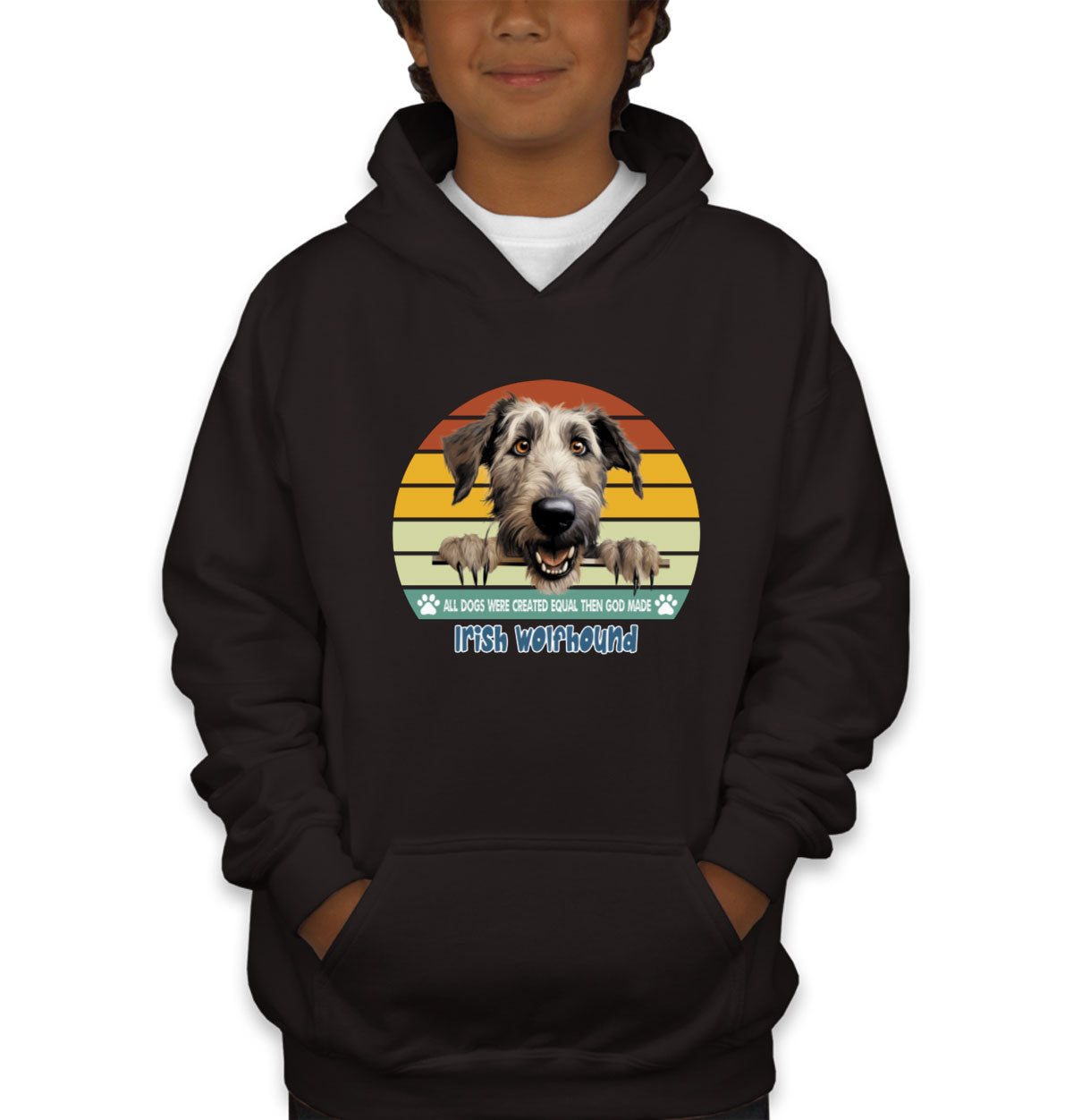 All Dogs Were Created Equal Irish Wolfhound Youth Hoodie