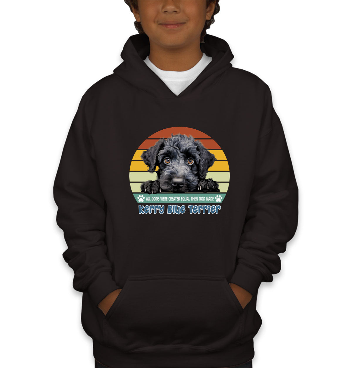 All Dogs Were Created Equal Kerry Blue Terrier Youth Hoodie