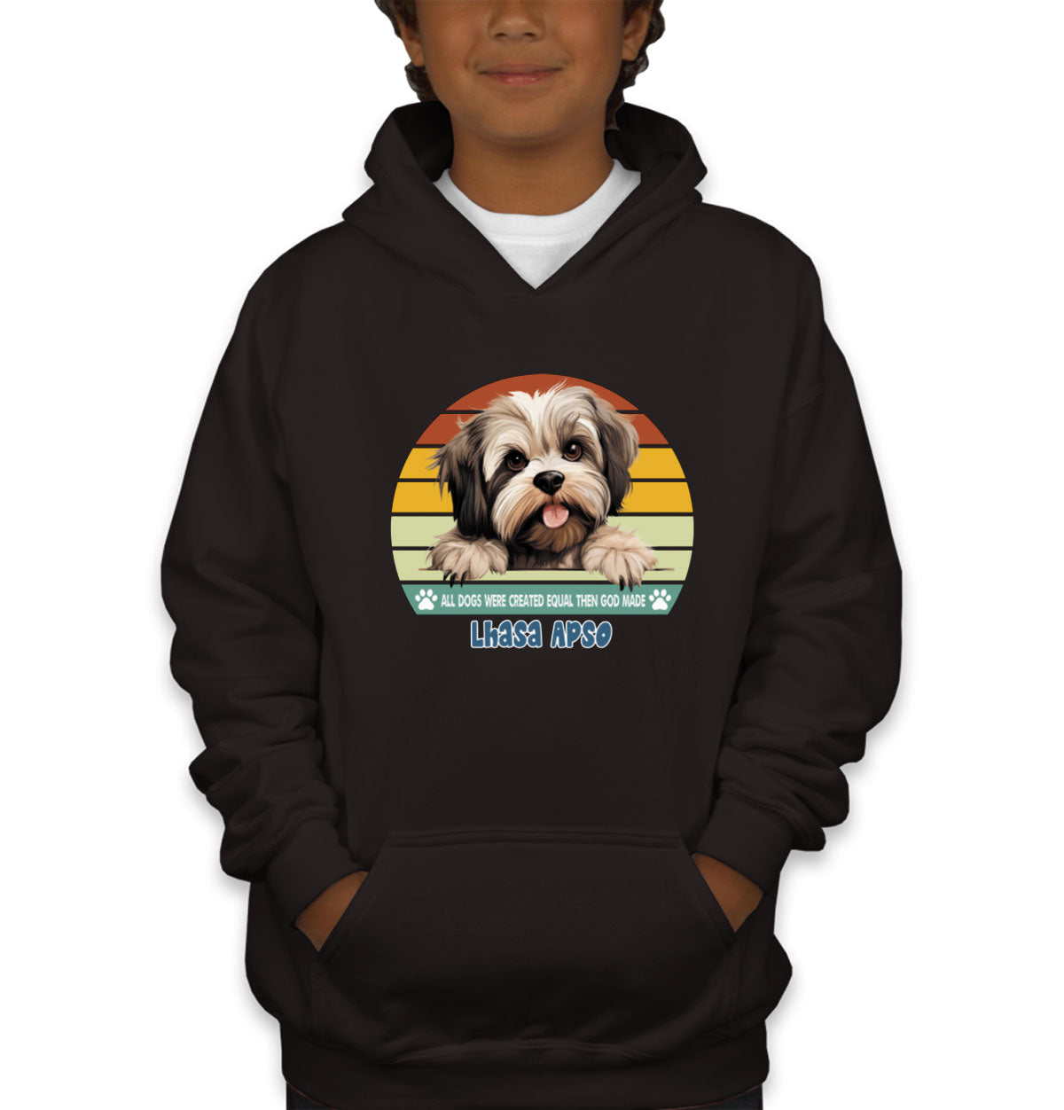 All Dogs Were Created Equal Lhasa Apso Youth Hoodie