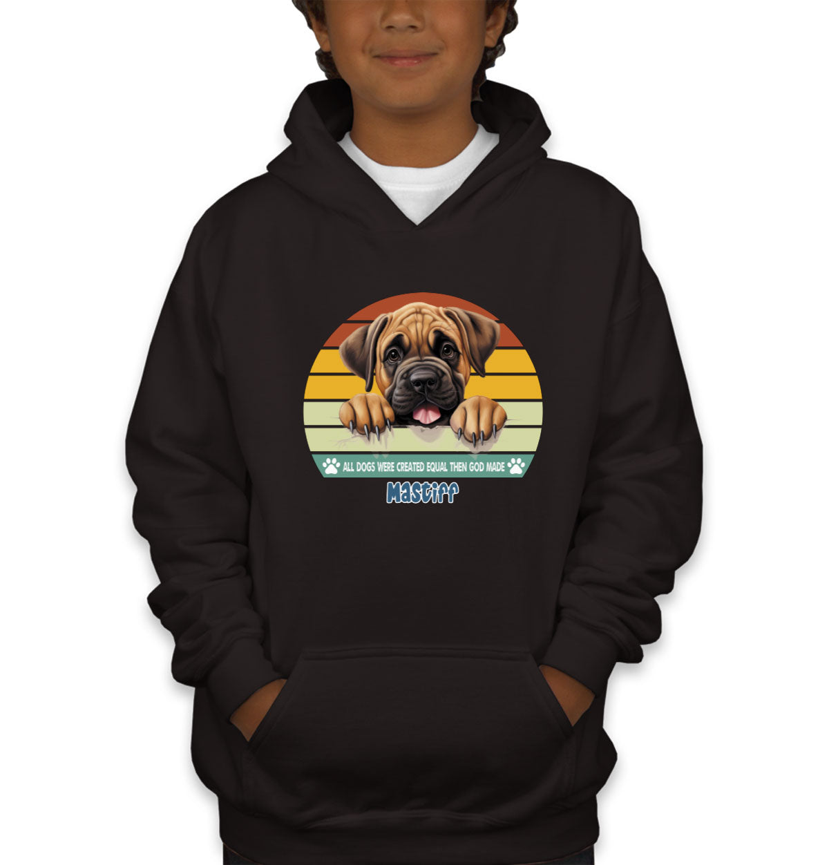 All Dogs Were Created Equal Mastiff Youth Hoodie