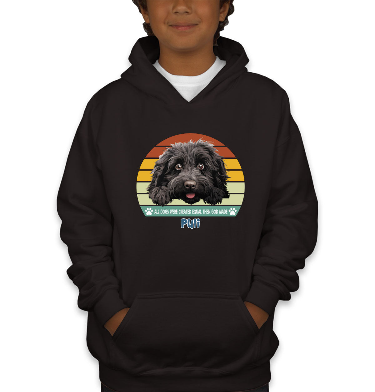 All Dogs Were Created Equal Puli Youth Hoodie