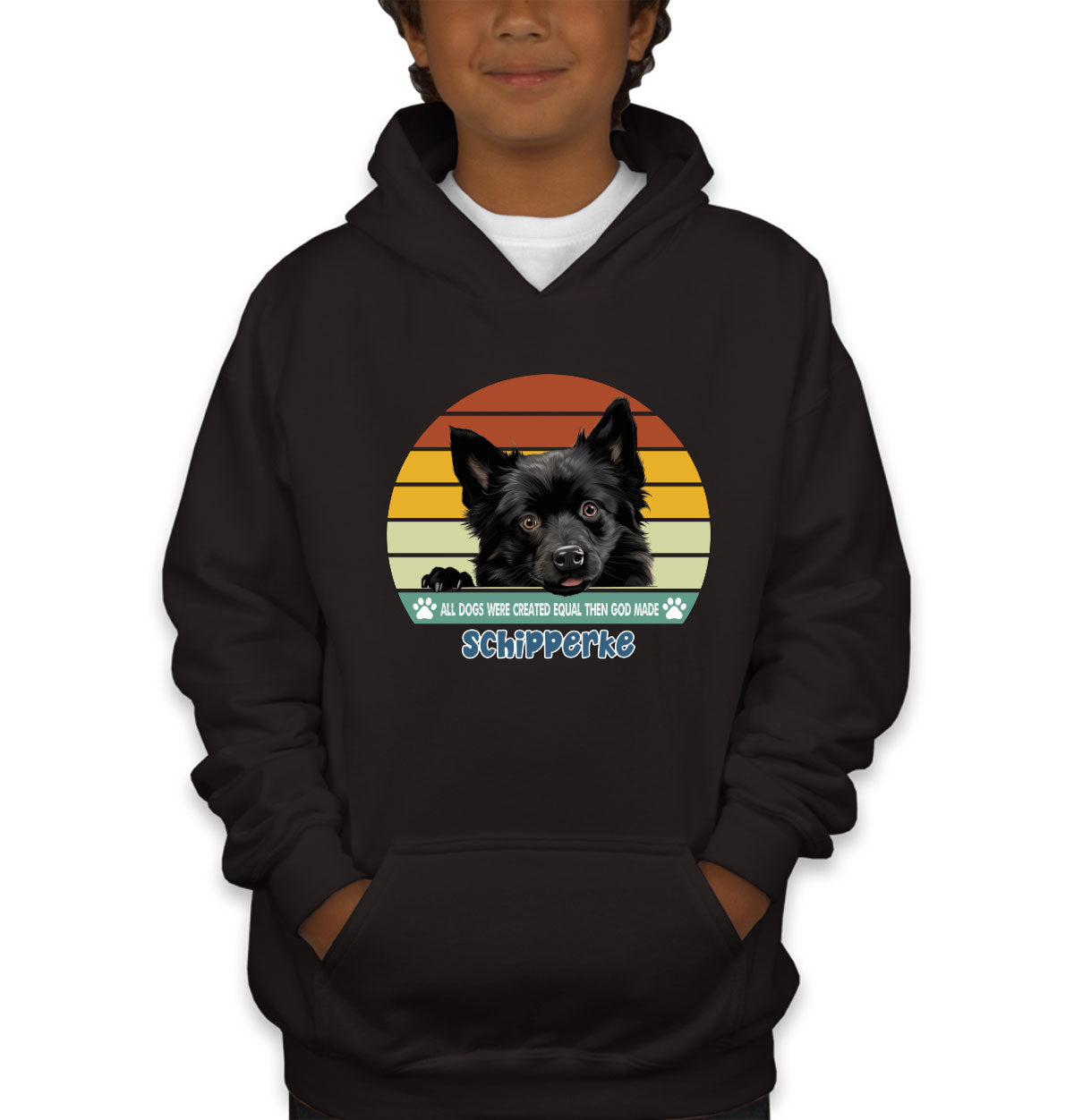 All Dogs Were Created Equal Schipperke Youth Hoodie