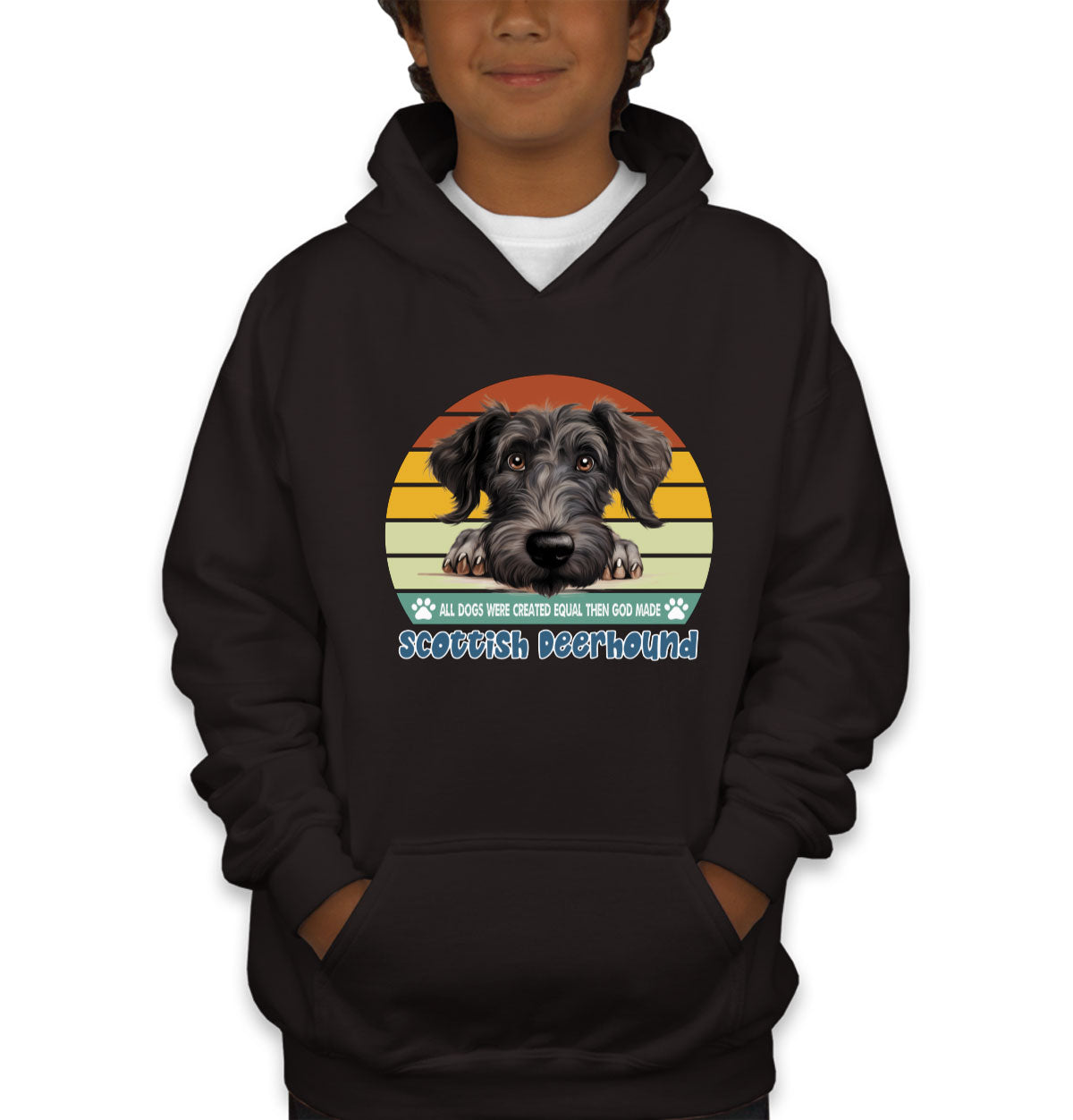 All Dogs Were Created Equal Scottish Deerhound Youth Hoodie