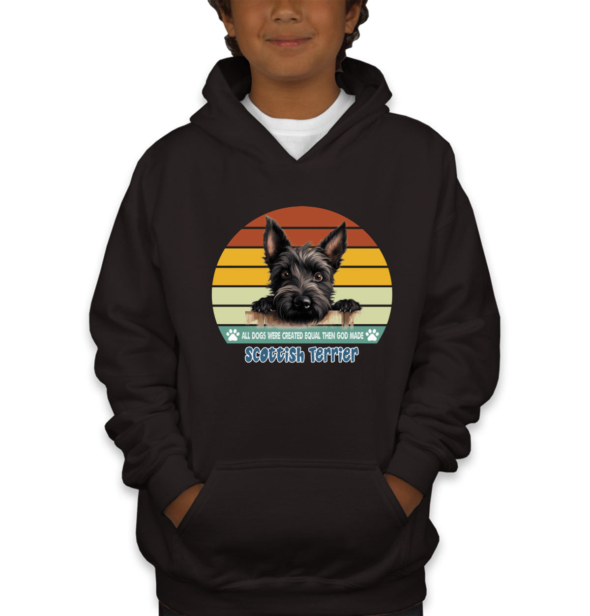 All Dogs Were Created Equal Scottish Terrier Youth Hoodie