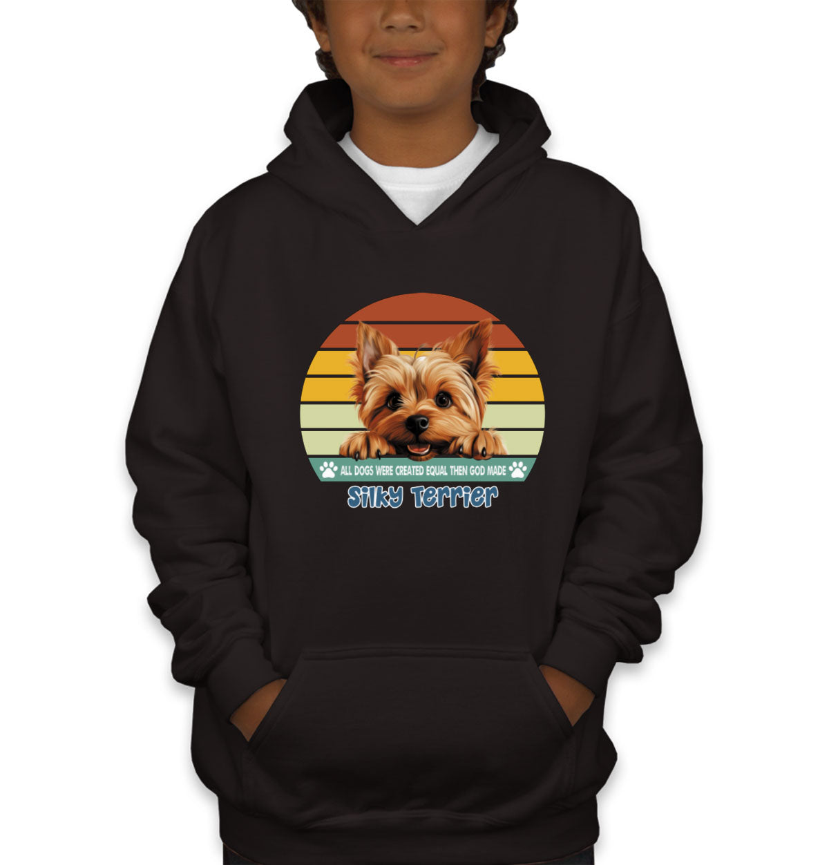 All Dogs Were Created Equal Silky Terrier Youth Hoodie