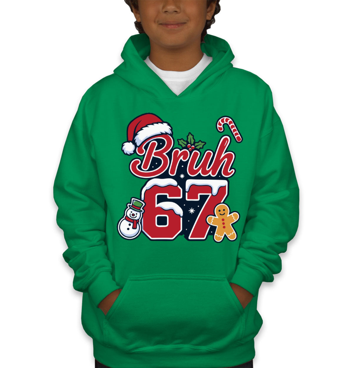 67 Sixty Seven Bruh Christmas Youth Hoodie