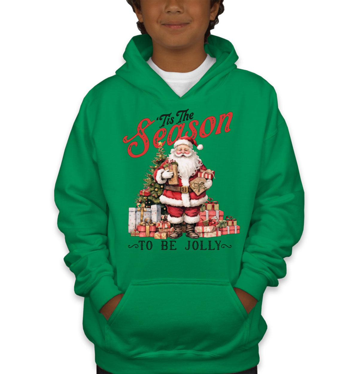 Tis The Season To Be Jolly Christmas Youth Hoodie