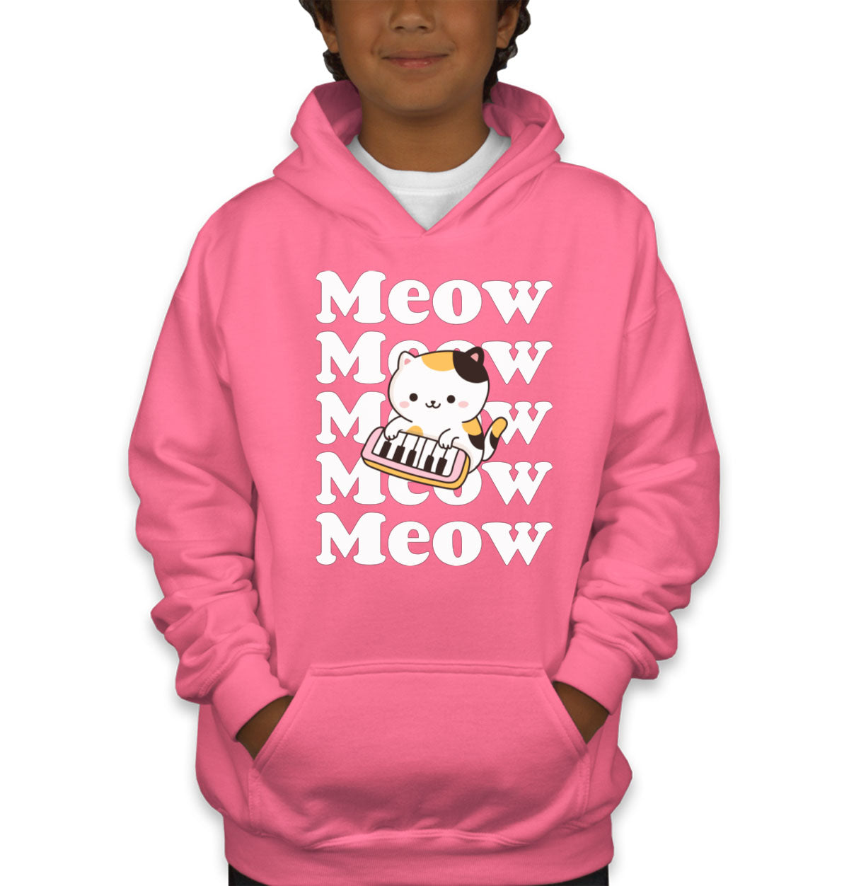 Cute Cat Meow Youth Hoodie