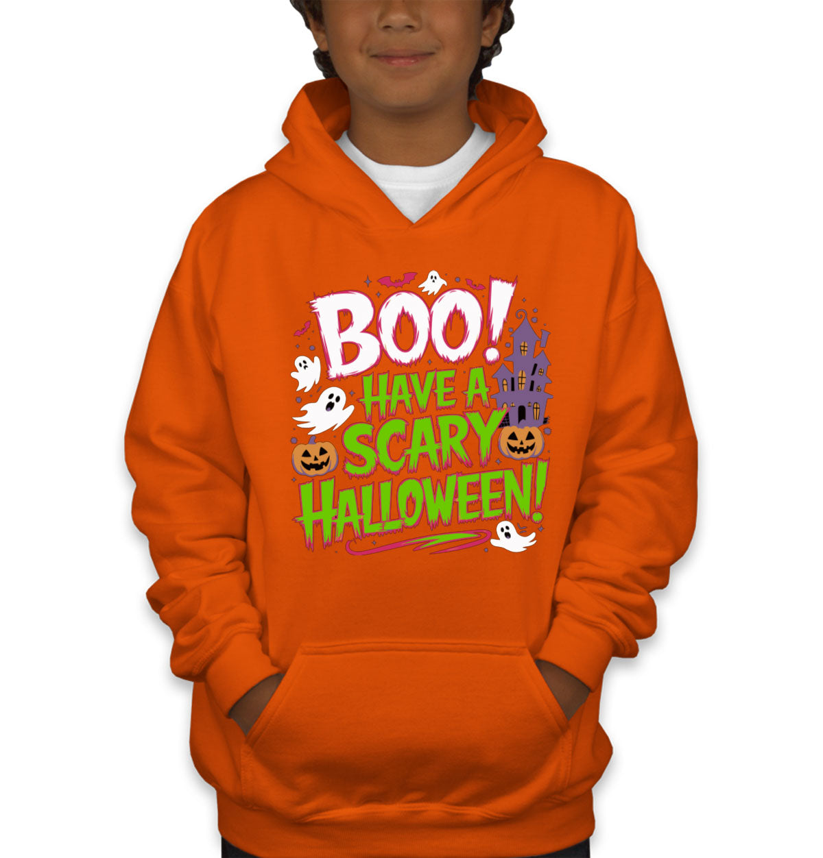 Boo Have A Scary Halloween Youth Hoodie