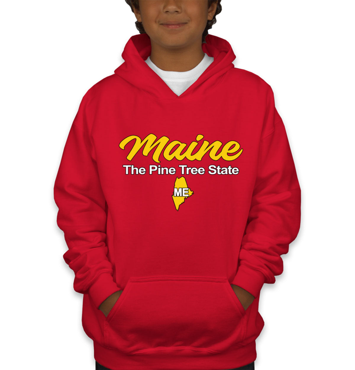Maine The Pine Tree State Youth Hoodie