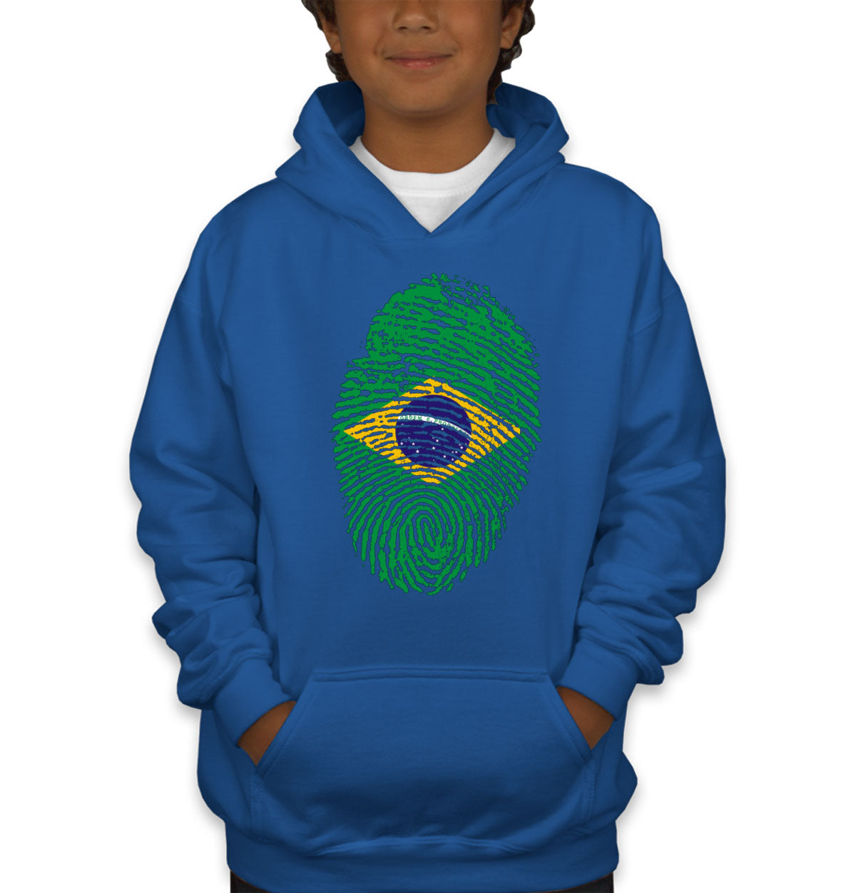 Brazil Fingerprint Youth Hoodie