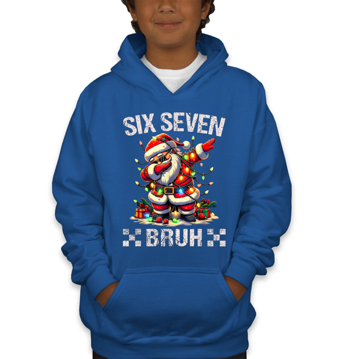 67 Sixty Seven Bruh Debbing Santa Christmas Youth Hoodie