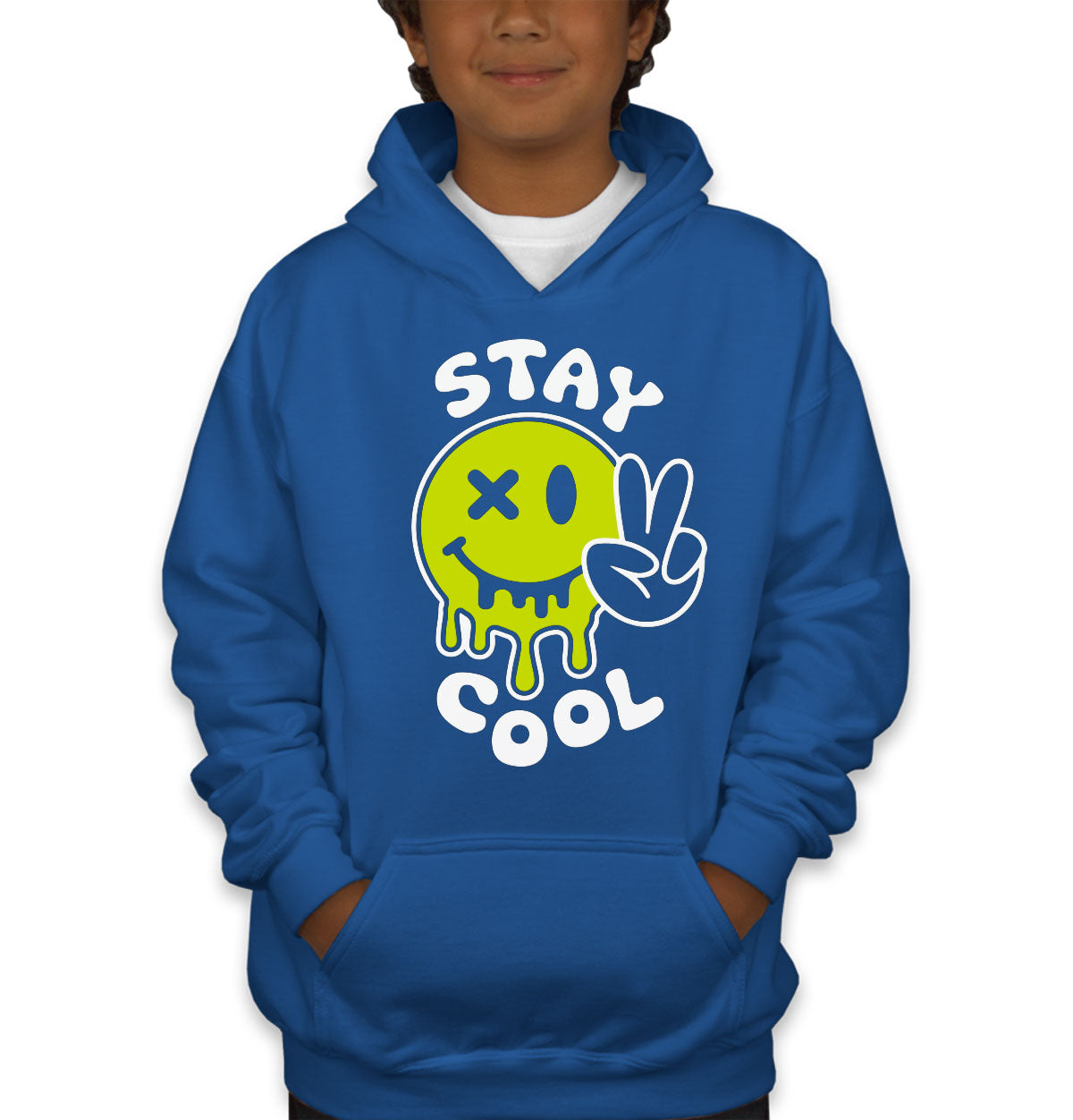 Stay Cool Emoji Face Youth Hoodie