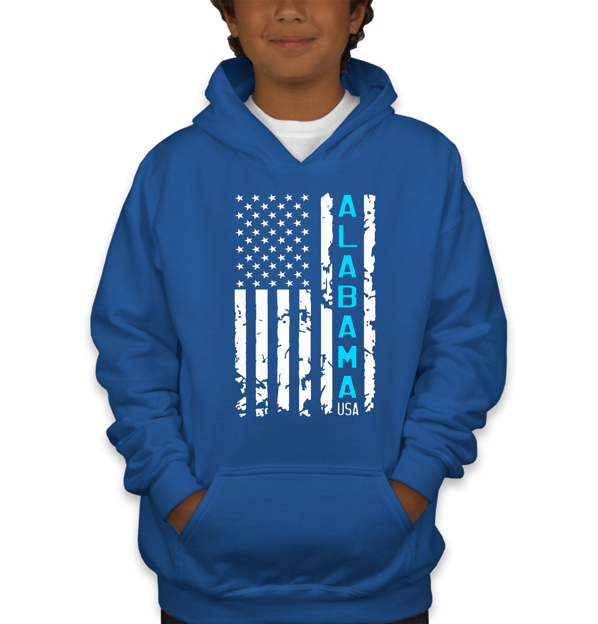 Alabama American Flag Youth Hoodie