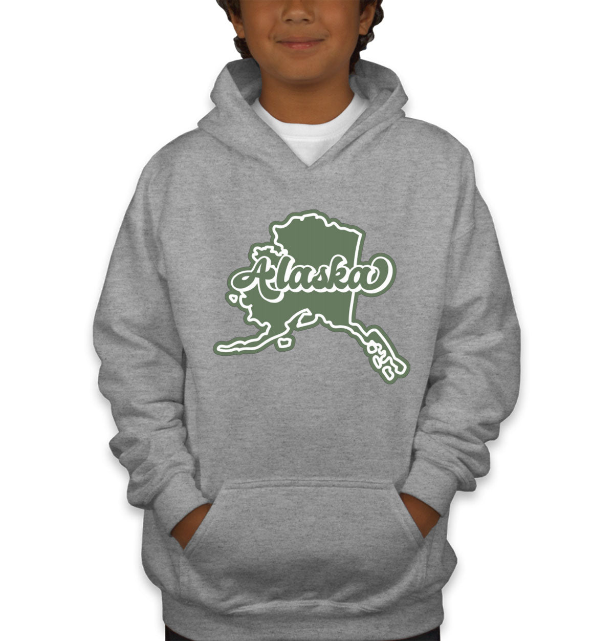 Alaska Map Youth Hoodie