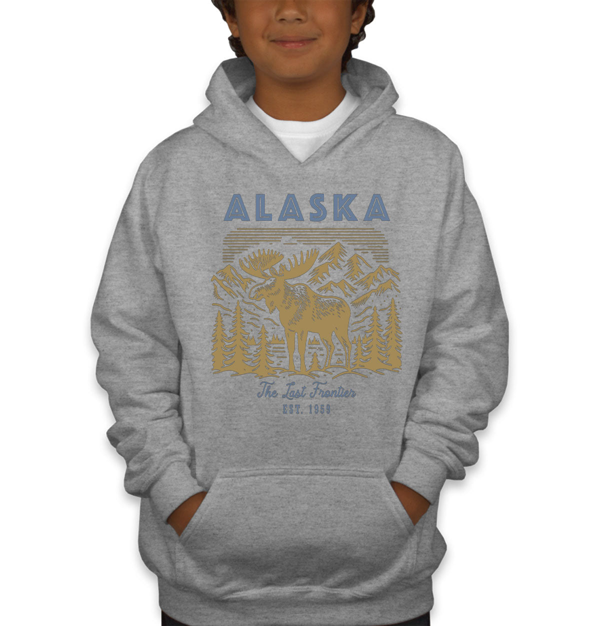 Alaska State Vintage Youth Hoodie