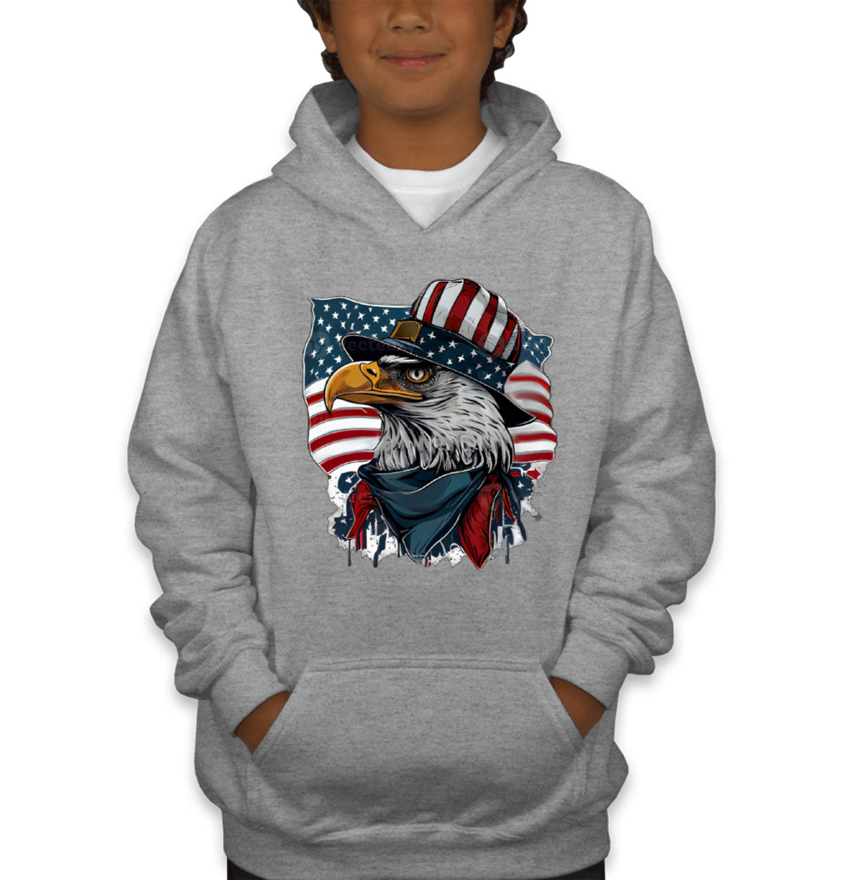 American Eagle Flag Patriotic Youth Hoodie