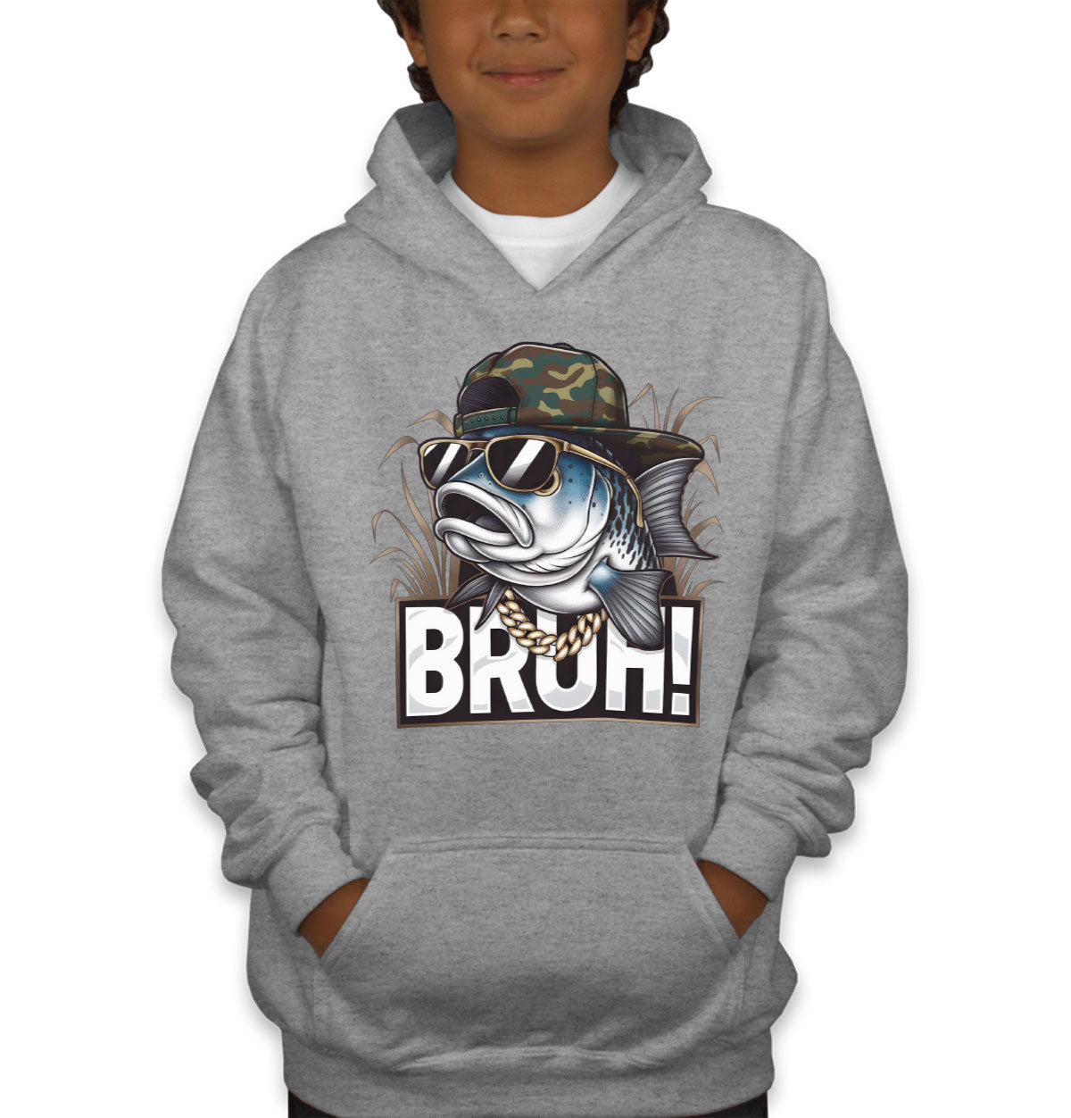 Funny Bass Fishing Youth Hoodie